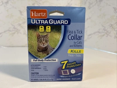 Hartz UltraGuard 跳蚤蜱项圈猫和小猫 7 个月保护,1 克拉 — 第 1/3 张图片