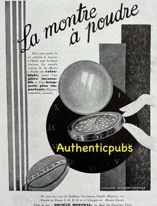 REKLAME MONTREAL DIE EXTRA FLACHE PULVERUHR HOUPETTE VON 1929 FRANZÖSISCH AD PUB - Bild 1 von 1
