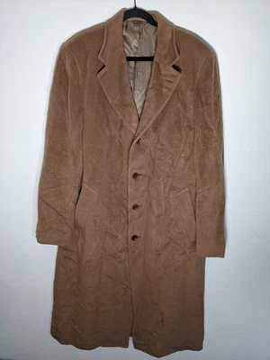 Luxury Men's Canali Overcoat Wool 54 Tan Long Top Coat EUC Heavy Italy Button - Image 1 of 4