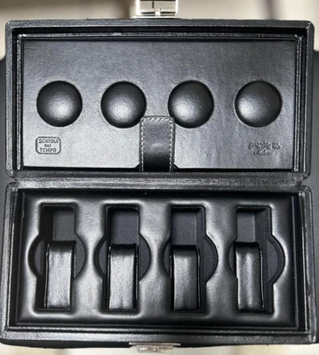 CAJA RELOJ SCATOLA DEL TEMPO CUERO NEGRO PARA 8 RELOJES Foto 1 de 4