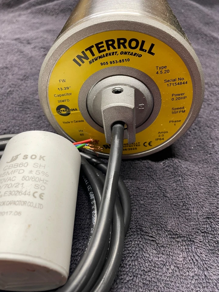 **NUEVO** 13.39" Interroll Checkstand Motor Royston Bagger Belt Aplicaciones Foto 1 de 1