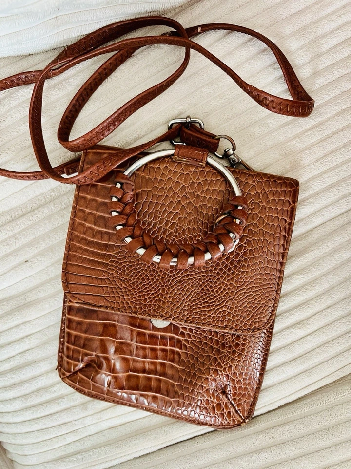 Маленькая сумочка через плечо Carlos Santana из искусственной кожи для коньяка - супер милая - Изображение 1 из 4