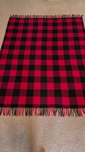NEW Pendleton Plaid Stadium Blanket Throw Robe w/Leather Carrier, 100% Wool - Picture 1 of 6