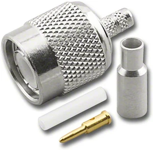 TNC-3428, TNC Male 3 Piece Crimp Plug for RG-174/U Cable - Picture 1 of 1
