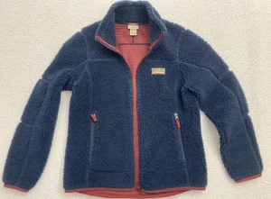 ll beanpile Fleece Sherpa Jacket Blue Mens Small Reg 500366 B6 - Picture 1 of 10