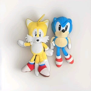 Sonic The Hedgehog & Tails Soft Toy Plush 9" Vintage Impact Innovations Sega - Picture 1 of 4