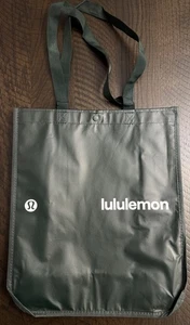 Lululemon wiederverwendbare Einkaufstasche Geschenk Yoga Beuteltasche dunkelgrün 14"x16"X6" - Bild 1 von 5