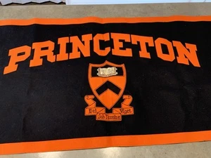 Vintage Princeton Banner 1950’s Coat Of Arms 35x18 100% Wool Felt Chcgo Pennant Co - Bild 1 von 11