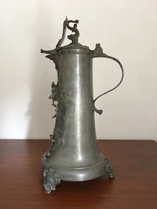 Einmaliger großer Zinnkrug von 1767, außergewöhnliche Handwerkskunst - Bild 1 von 16