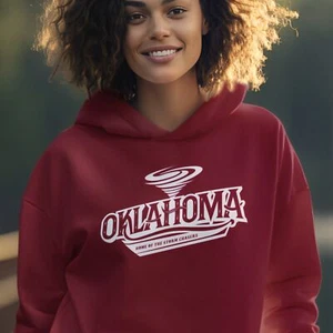 Oklahoma Storm Chasers Hoodie - Tornado State Pride Unisex Hooded Sweatshirt OKC - Picture 1 of 14
