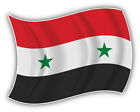 Syria Flag Waving Car Bumper Sticker Decal