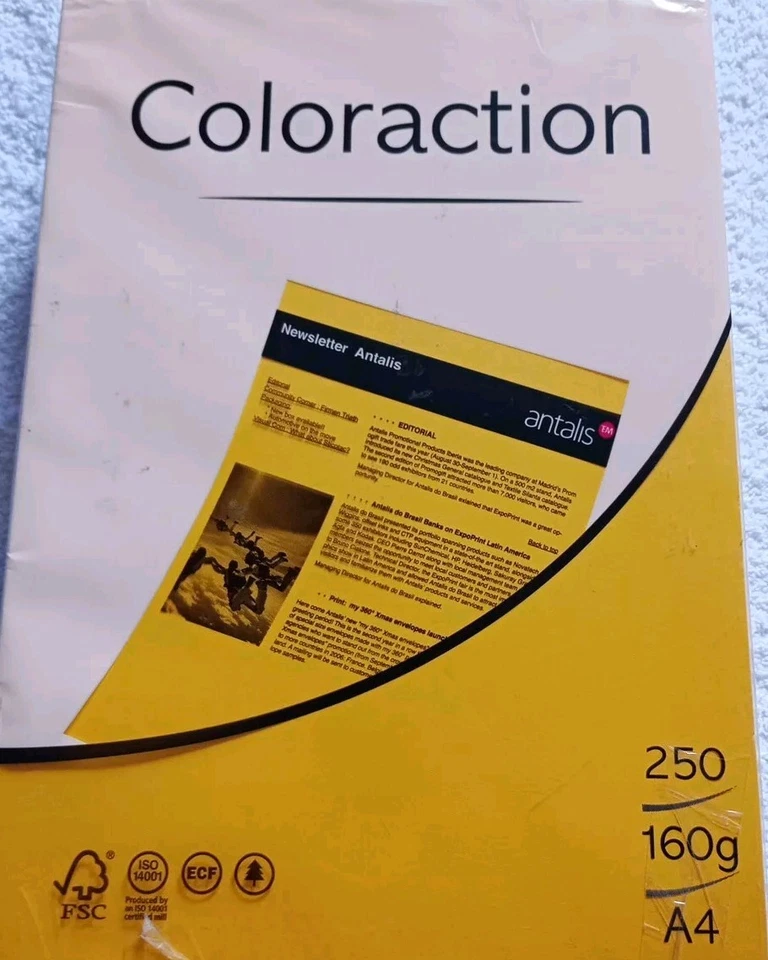 Image Coloraction A4 160gsm Paper 250 Sheets (1 Pack) Gold (Hawaii) - Image 1 of 4