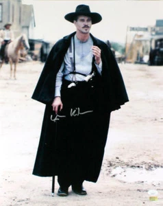 Lápida autografiada por Val Kilmer 16x20 con foto de caña -JSA *plateada - Imagen 1 de 5