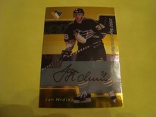 2001 02  BE A PLAYER SIGNATURE SERIES  #23 Jan Hrdina Gold Autograph  Pittsburgh