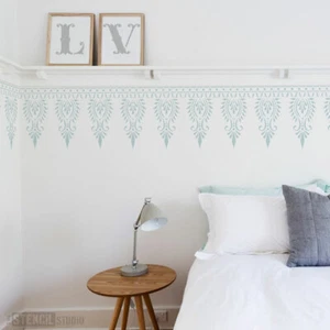 Indian Star Border Wall STENCIL Furniture Fabric Craft The Stencil Studio 10487 - Picture 1 of 11