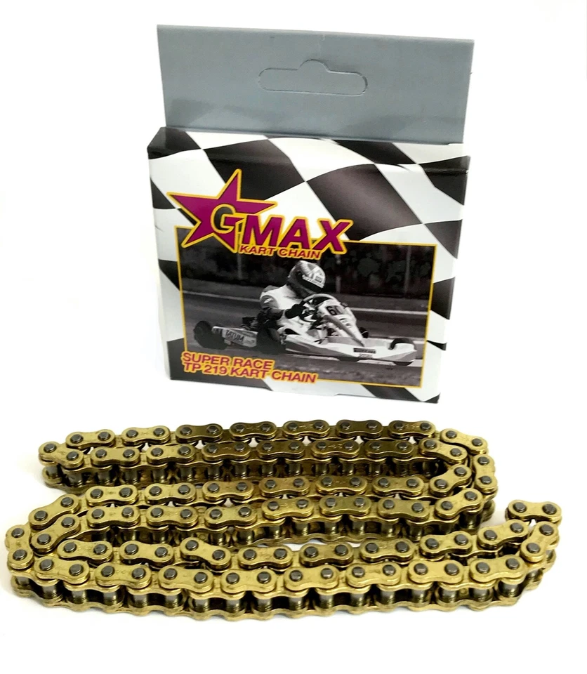 98 - 118 Link 219 G-Max Super Race TP Kart Chain - TKM Rotax Cadet KF Honda X30