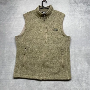 The North Face Vest Jacket Mens Large Olive Green Pockets Mock Neck Full Zip - Picture 1 of 9