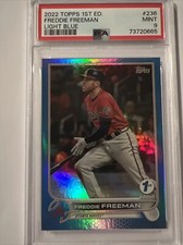 2022 Topps Series 1 1st Edition Braves Freddie Freeman Light Blue Foil 5/5 SSP
