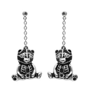 Pendientes de oso de peluche sentados bonitos con cristales de Swarovski joyería por control - Imagen 1 de 3
