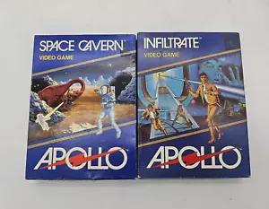 Space Cavern Infiltrate Apollo Games Lot ATARI 2600 CIB Complete Box Manual VGC - Picture 1 of 24