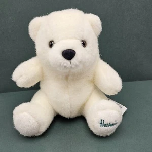 Harrods Plush Polar Bear 6" Embroidered Stuffed Animal London Small - Picture 1 of 6