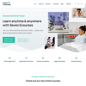 Online Courses Website Design with Free VPS Web Hosting and Installation - Picture 1 of 8