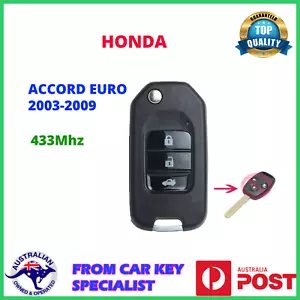 Honda Accord Euro Key Remote Flip Style 2003 2004 2005 2006 2007 2008 2009 - Picture 1 of 6