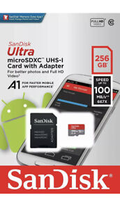 SanDisk ULTRA 256 GB Micro SD Card SDXC Memory Card C10 A1 UHS-I 1080p Full HD