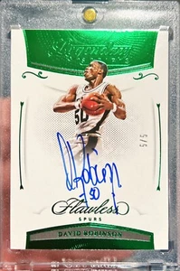2020-21 Flawless David Robinson Legendary Scripts Emerald Auto 5/5 Last Made - Picture 1 of 1