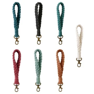 Cotton Rope Pendant Crochet Keys Strap Lanyard Ornament Keys Buckle for Car Keys - Zdjęcie 1 z 15