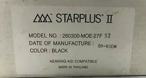 Telefono chiamata Starplus modello # 20603000-MOE-27F S2 nuovo con scatola telefono nero NOS - Foto 1 di 4