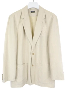 CAMEL ACTIVE Blazer Men's (UK) 52 Linen Blend Single Breasted Lined Beige - Picture 1 of 12