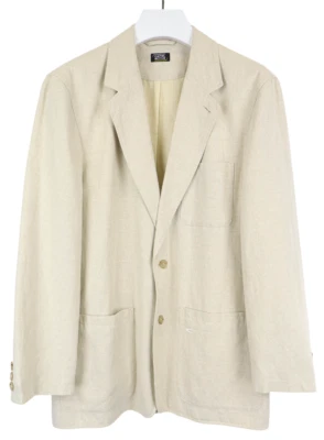 CAMEL ACTIVE Blazer Men's (UK) 52 Linen Blend Single Breasted Lined Beige - Image 1 of 4