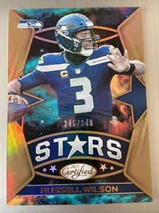 Estrellas certificadas Panini 2021 beige Russell Wilson #’d 245/249! - Imagen 1 de 2