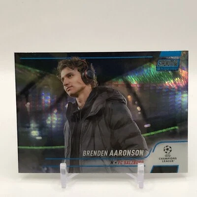 Brenden Aaronson 2022 Topps Stadium Club Chrome Blue Prism Refractor #15 - Image 1 of 4