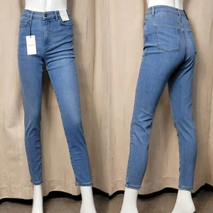 M&S AUTOGRAPH High Rise SKINNY Ankle Grazer JEANS ~ Größe 10 Regular ~ hellblau - Bild 1 von 6