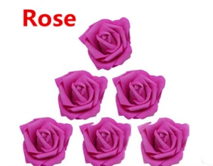 10PCS 6cm Foam Roses Artificial Flower Wedding Bride Bouquet Party Decor DIY - Picture 1 of 24