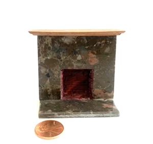 WAYNE KROUT CASA DELLE BAMBOLE MINIATURA SCALA 1:24" CAMINO IN MARMO - Foto 1 di 2