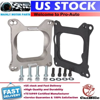 Carburetor Adapter 4bbl Quadrajet To Holley AFB Demon Carter Edelbrock Carb Kit - Image 1 of 4