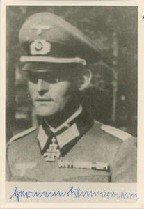 Hermann Zimmermann-Vintage Signed Photograph (German Major & Commander 2nd Bat.) - Picture 1 of 1