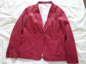 LOVELY! BNWOT COTTON TRADERS CORDUROY BLAZER, SIZE 14, PRETTY DEEP ROSE COLOUR. - Picture 1 of 9