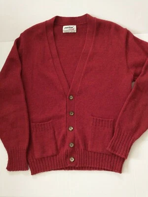 Puritan Termax Wool DuPont Hollofil Cardigan Sweater Cobain Cardigan Grunge Sz L Foto 1 de 4