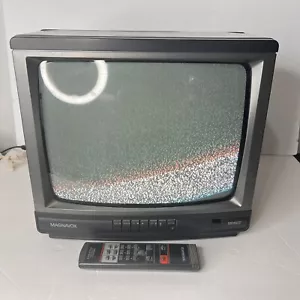 Vintage 13" 1991 Magnavox RR1337-W101 Retro TV Gaming Wood Grain- Remote- Tested - Picture 1 of 11