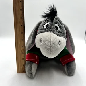 Disney Winnie the Pooh Eeyore Holiday Toy Doll Plush w/detachable tail 11" - Picture 1 of 8