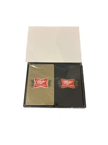 Vintage Miller High Life Playing Cards Set Of 2 - New Sealed - Picture 1 of 7