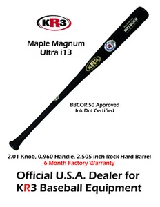 KR3 i13 32in Ultra AAA Maple Magnum Composite Wood Baseball Bat 180 day warranty - Picture 1 of 6