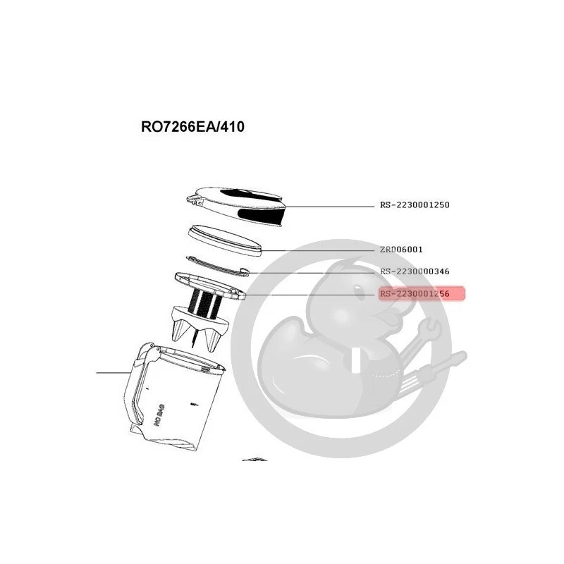 Grille séparateur marron aspirateur Rowenta RS-2230001256 - Photo 1/1