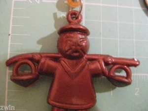 vintage key chain plastic Asian Chinese worker peasant old made in Hong Kong  - Picture 1 of 7