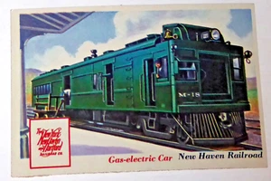 1955 Topps Rails & Sails #54 Gas-Electric Car New Haven Railroad - Picture 1 of 2