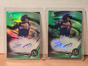 2022 BOWMAN PLATINUM STARLIN AGUILAR AUTOGRAPH AUTO MARINERS LOT of 2 - Picture 1 of 2